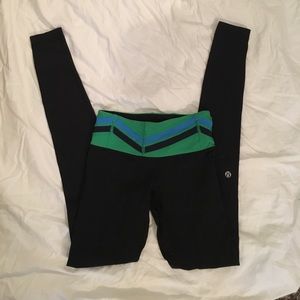 Lululemon blank wonder unders green waistband