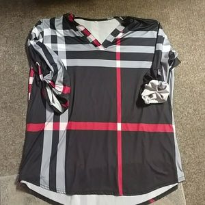 Boutique plaid tunic