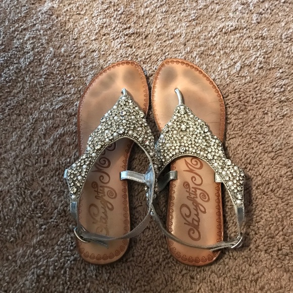 naughty monkey cowhide sandals