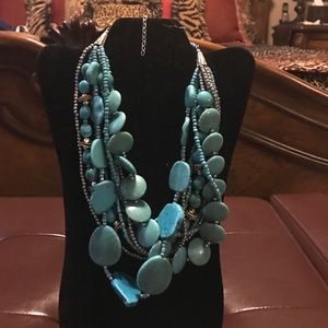 Multiple layer turquoise Chicos necklace