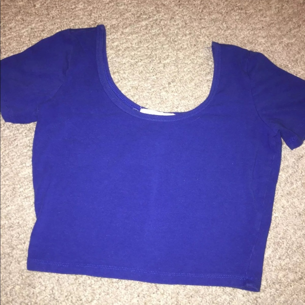 Small Forever 21 Blue Crop Top