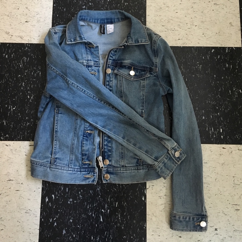 Denim Jacket with Zipper