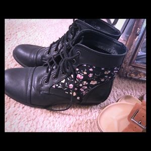 Cute floral boots