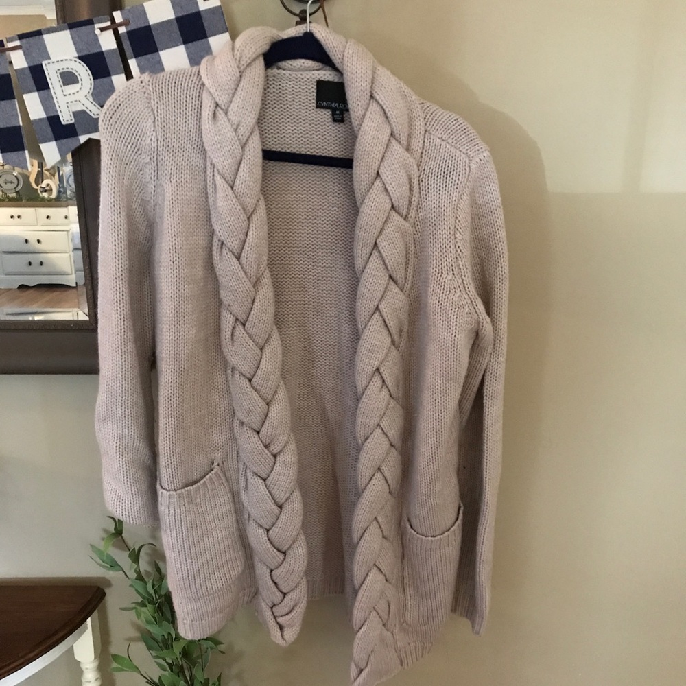 Braided Cynthia Rowley Open Sweater