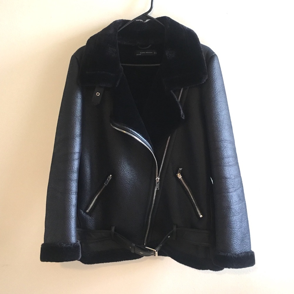 Women's faux shearling coat by Zara