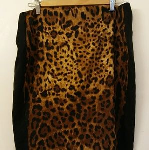 Vince Camuto Womens Animal Print Skirt Size 8