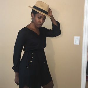 Black dress with gold accents!