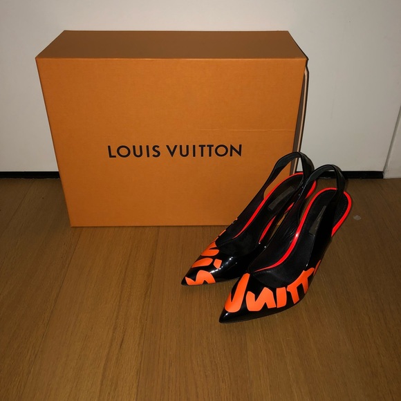 Louis Vuitton Graffiti Slingback Heels 39 - Picture 2 of 7