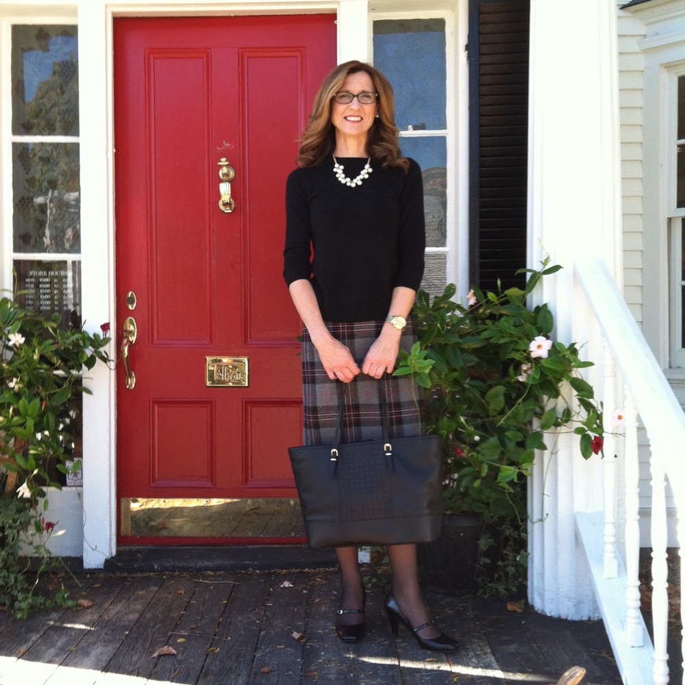 Talbots Wool Plaid Pencil Skirt