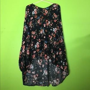Love sick high low floral blouse