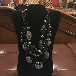 Black multiple layer Chicos necklace