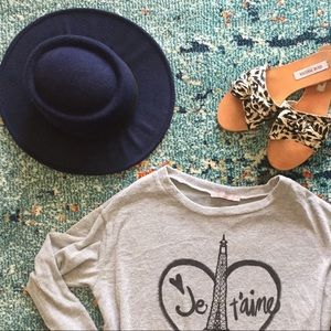 Royal Blue Wide brim hat