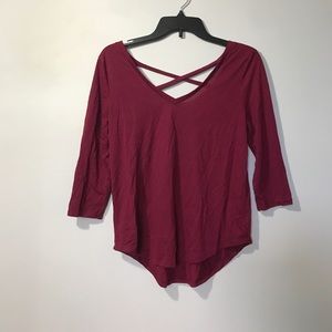 Open cross-crossed back blouse