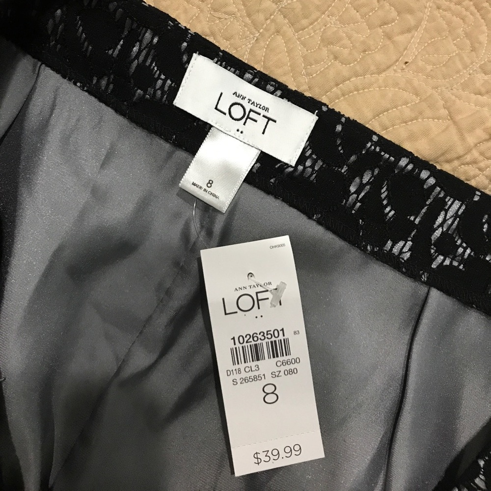 NWT Ann Taylor Loft black pencil skirt