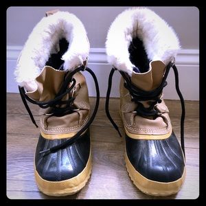 Women's Sorel Felt Lined Duck Boots. Vintage.