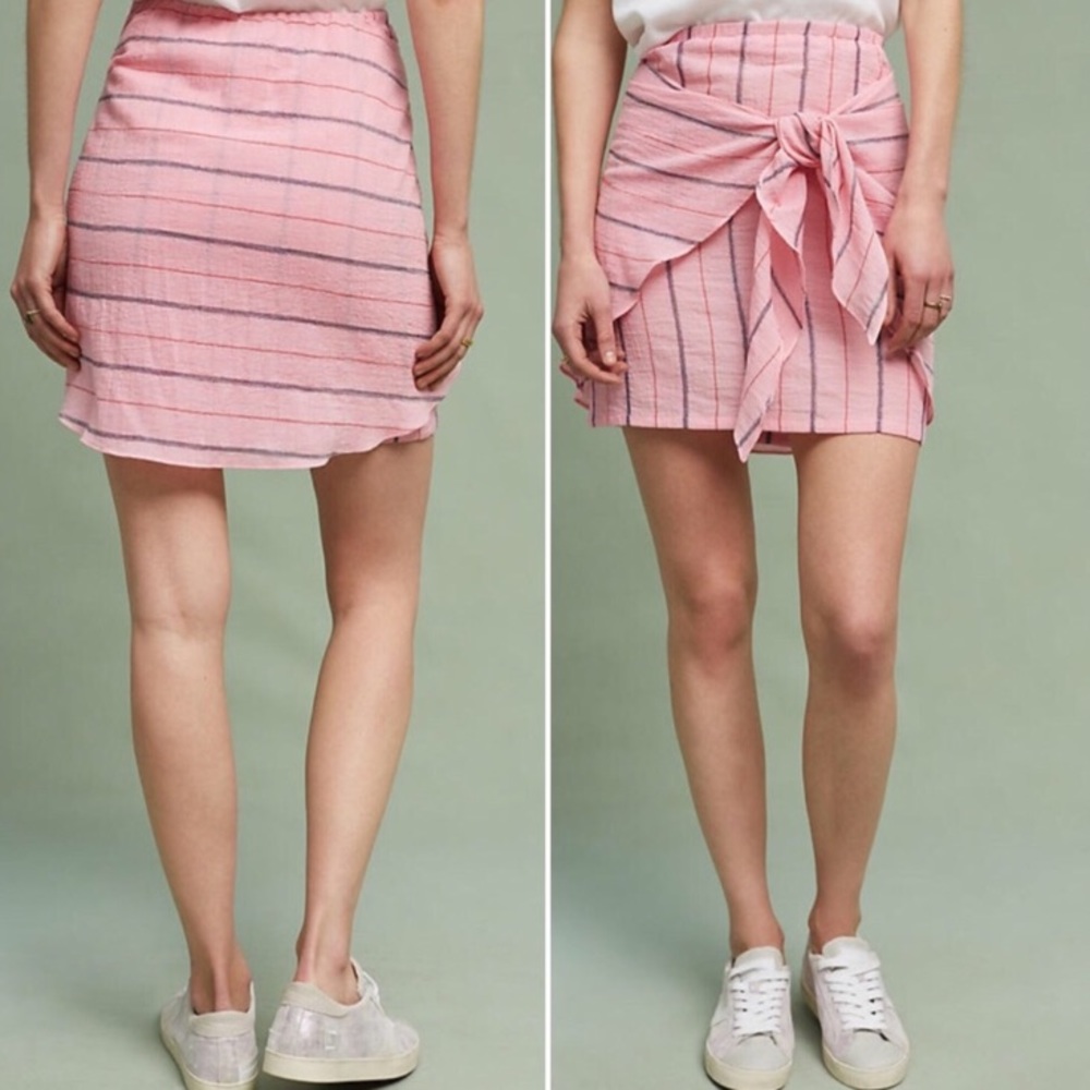 Anthropologie Tie Front Skirt