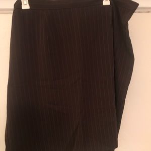 Brown 24W stripe merona skirt