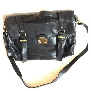 Cynthia Rowley black leather crossbody bag