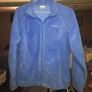 Blue fleece Columbia zip up jacket