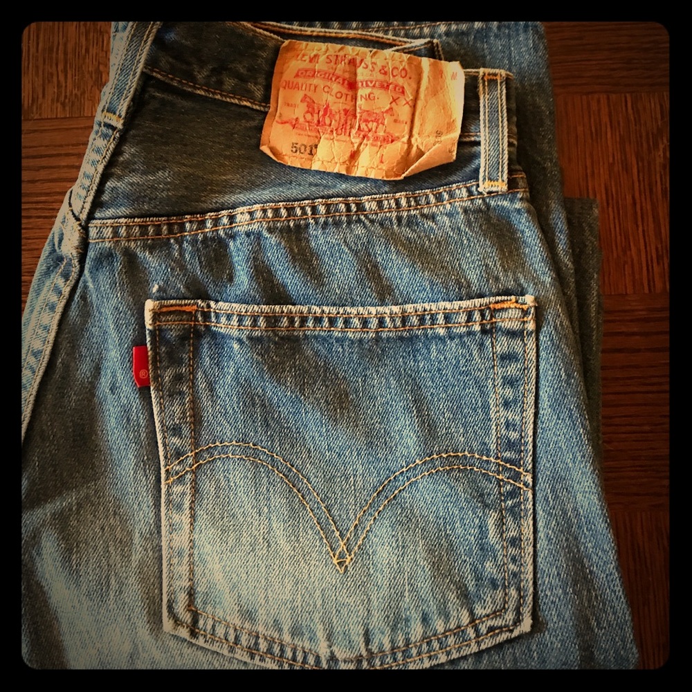 🌹LEVI'S 501 VINTAGE BUTTON FLY MOM JEANS SZ:32X34