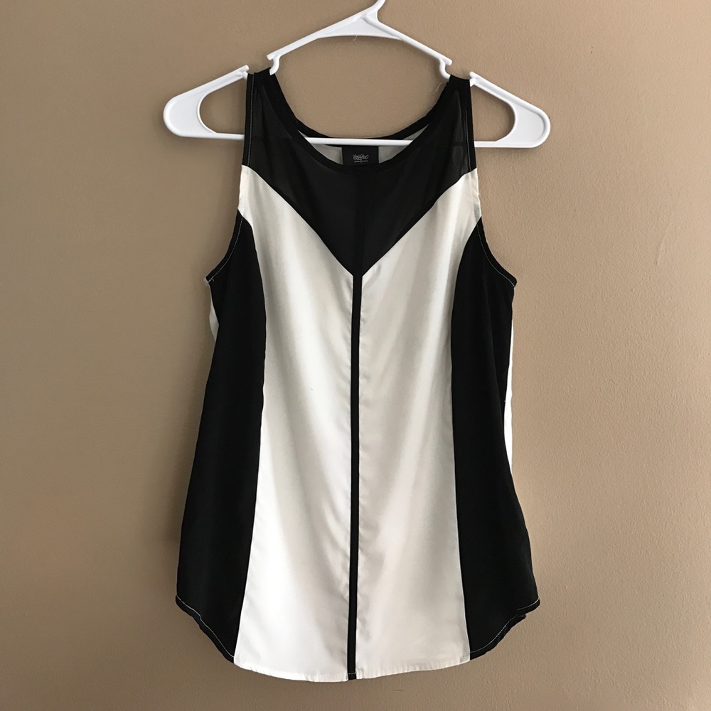 Black and White Dressy Tank Top