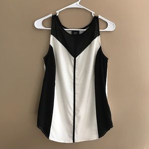 Black and White Dressy Tank Top