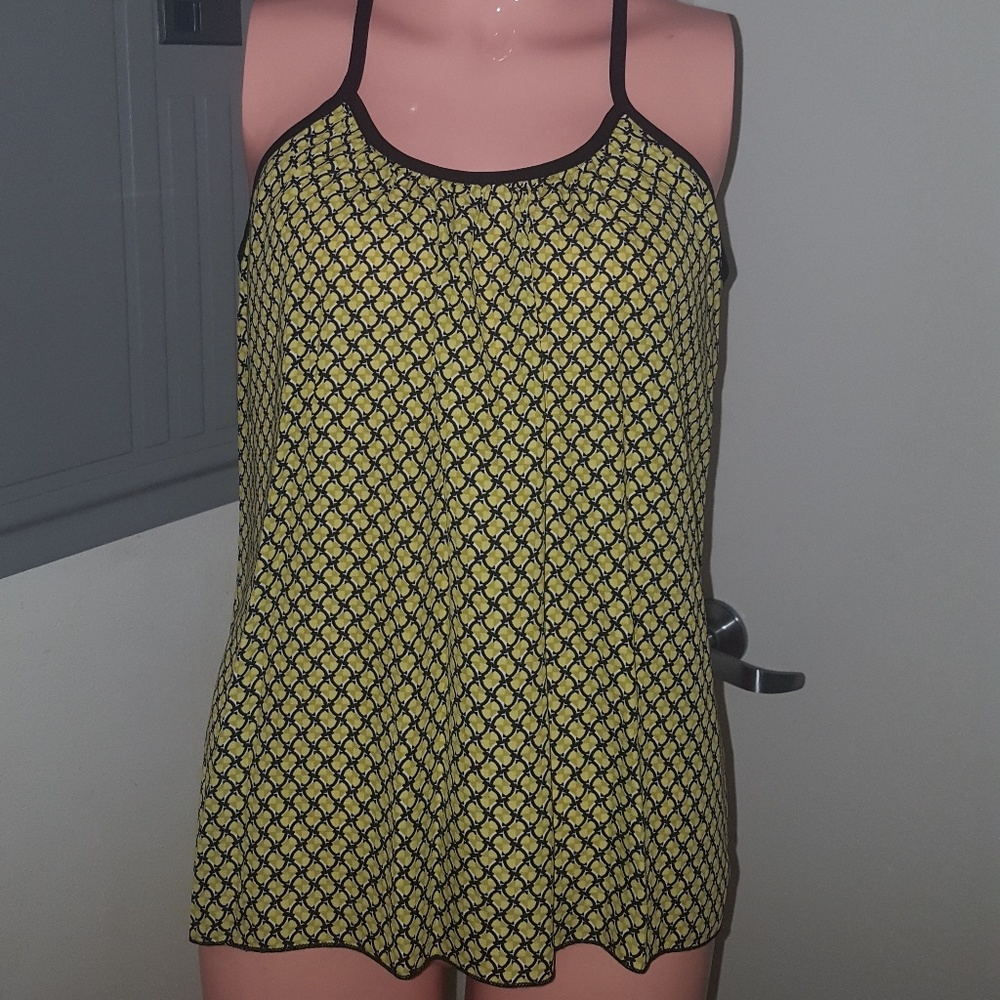 Brand new neon green and black top