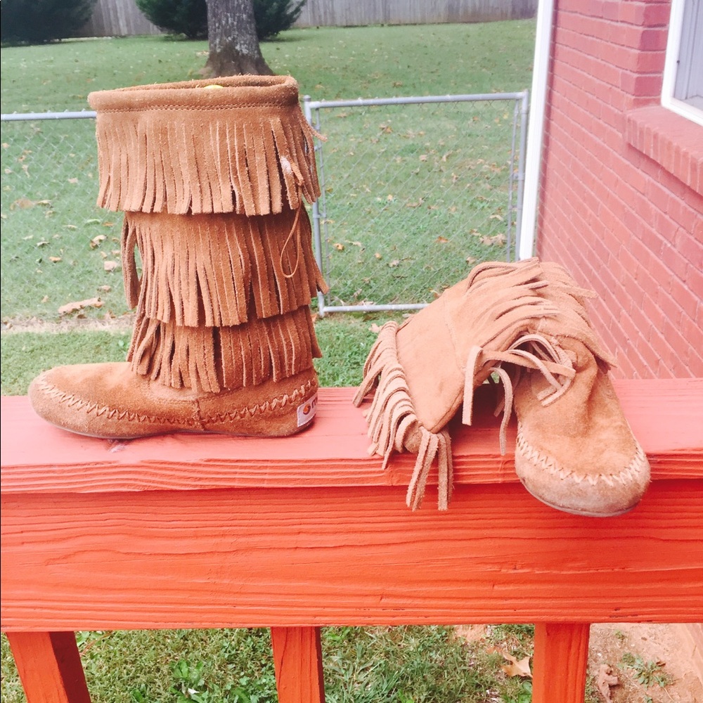 Moccasin Knee High Boots