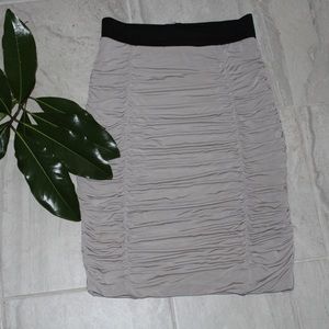 Elegant Draped Pencil Skirt