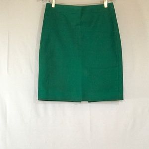Green J Crew pencil skirt