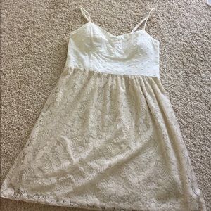 White and cream dress