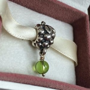 Pandora Dangling Grape Green Peridot Charm