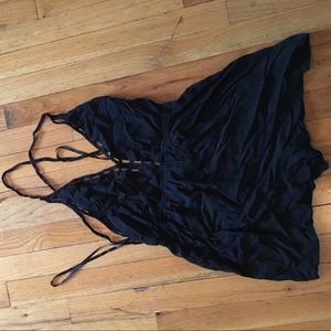 Urban Outfitters - Black backless Romper - Size S