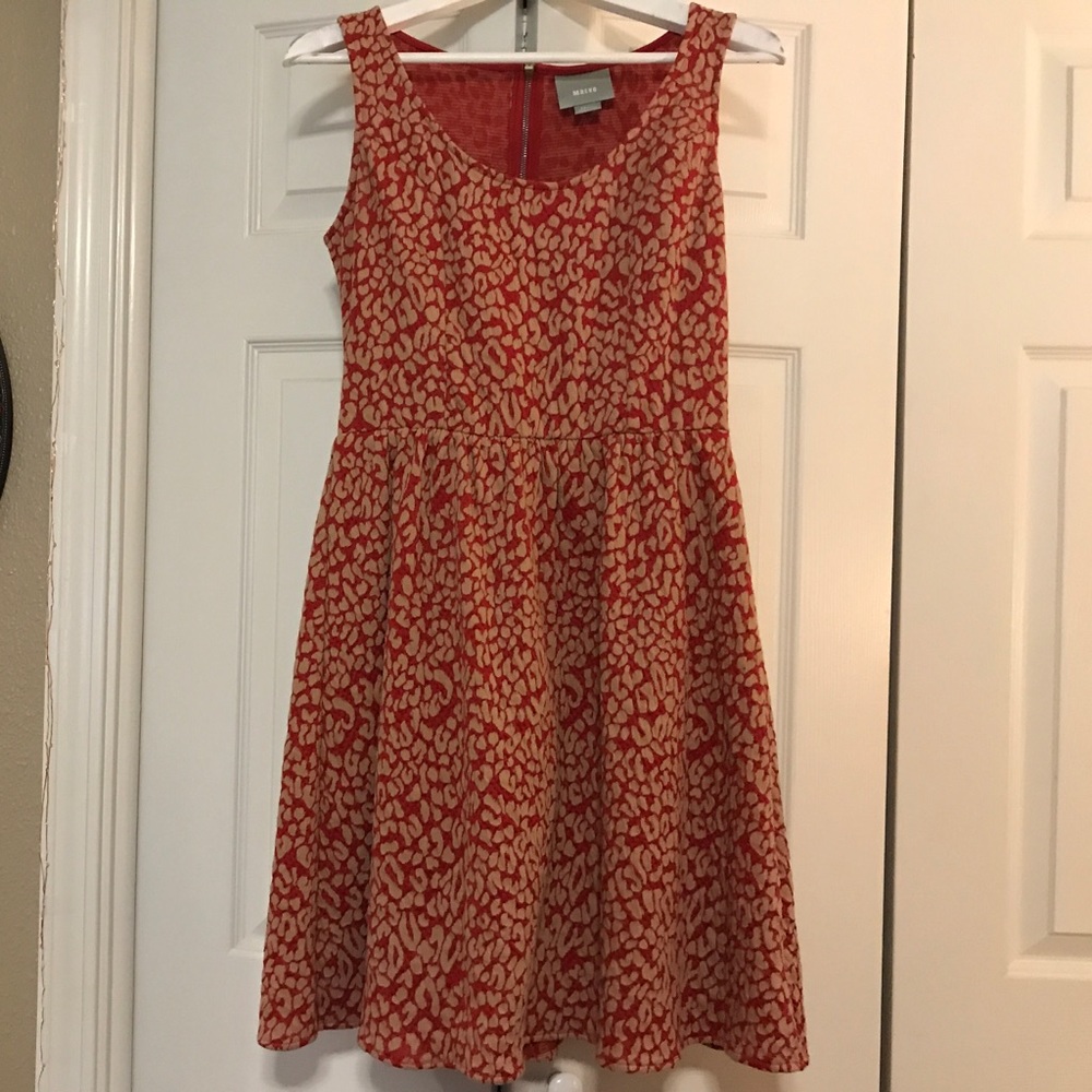 Anthropologie animal print dress
