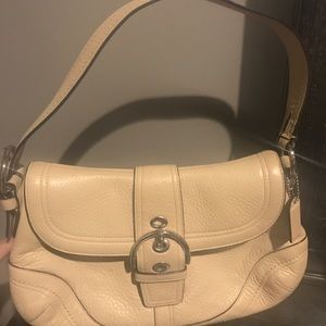 Cream Coach purse