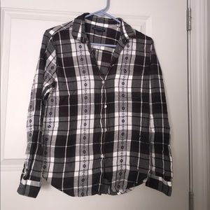 American Eagle Black & White Flannel