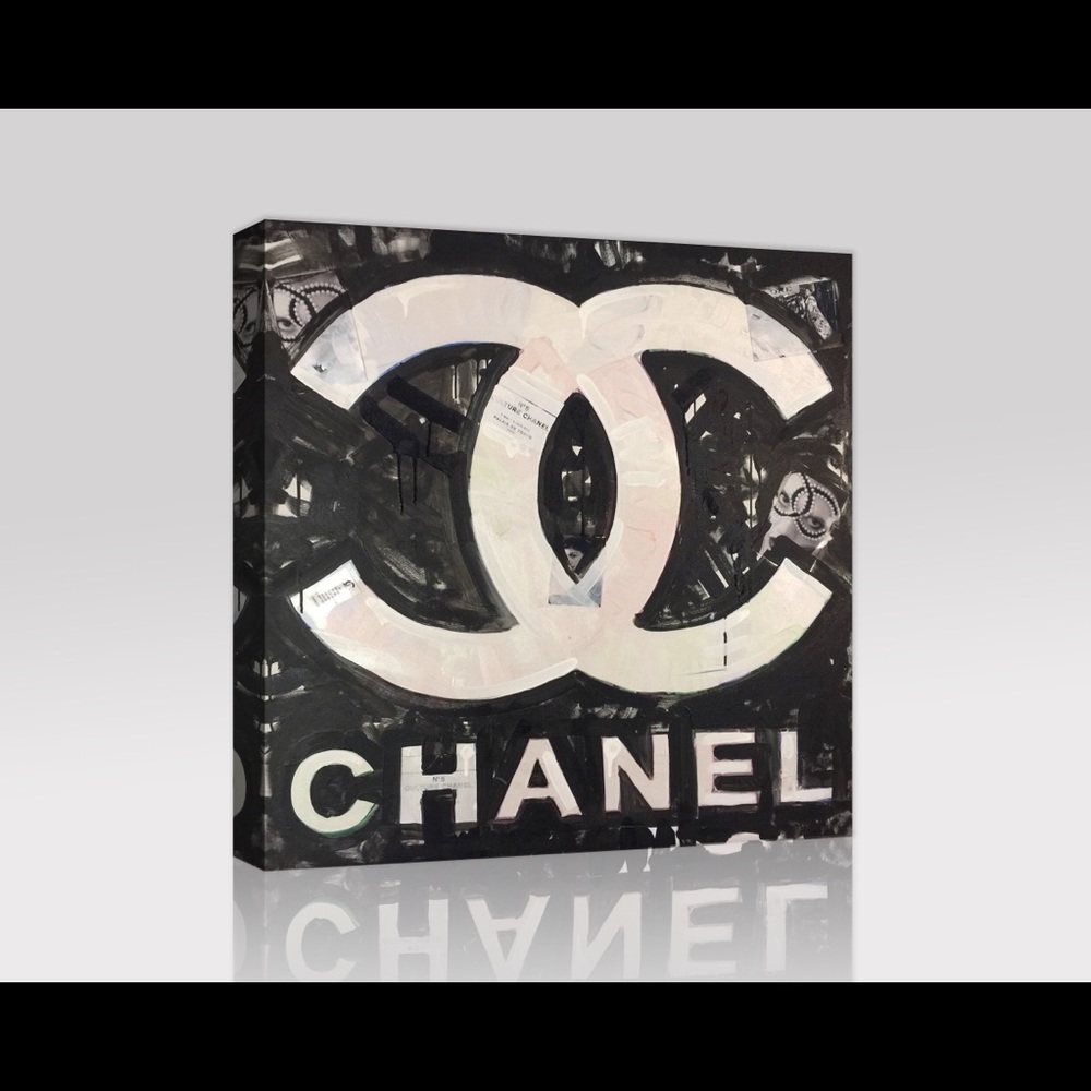 20 x 20 Grunge Chanel Canvas Print Art