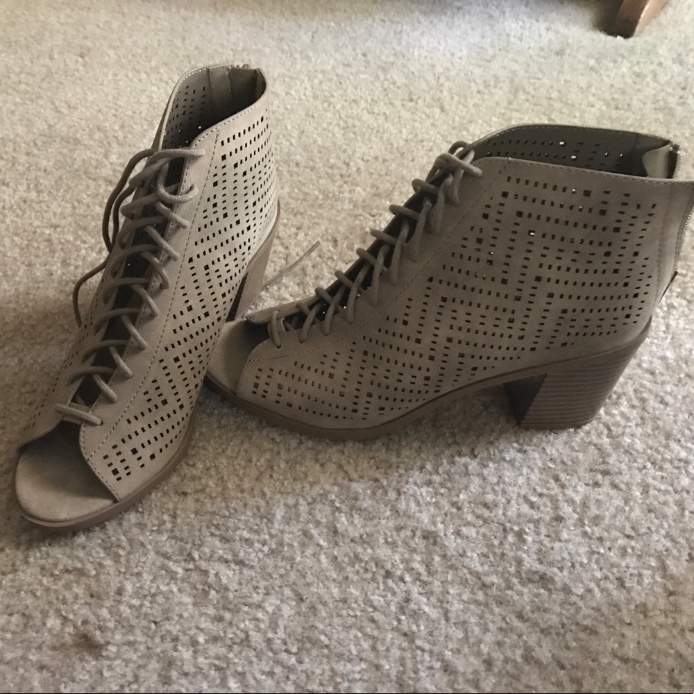 Lace up booties