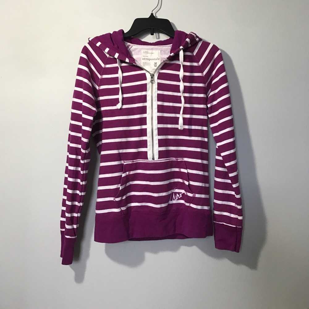 Purple striped sweater