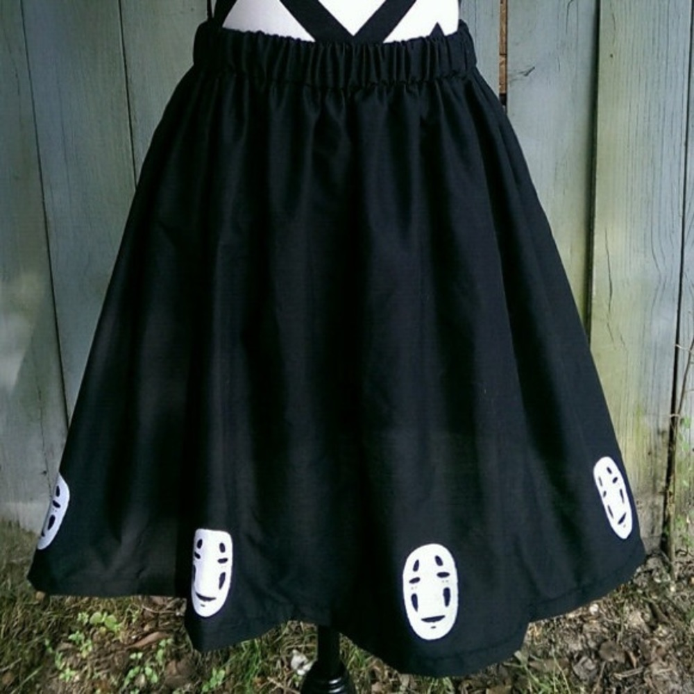 Kawaii Studio Ghibli No Face Skirt Costume Cosplay
