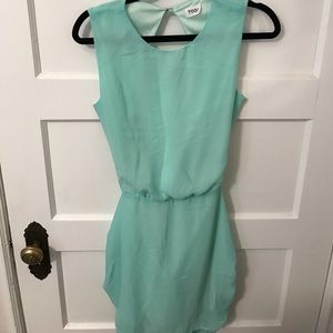 Mint backless dress