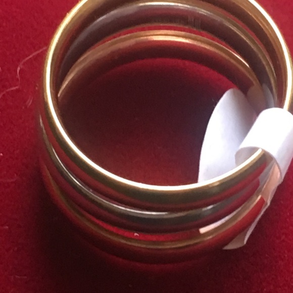 Tri-Colored Stainless Steel SET Classic 6mm Bands - Picture 4 of 8