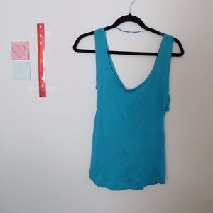 Blue tank top with open sides