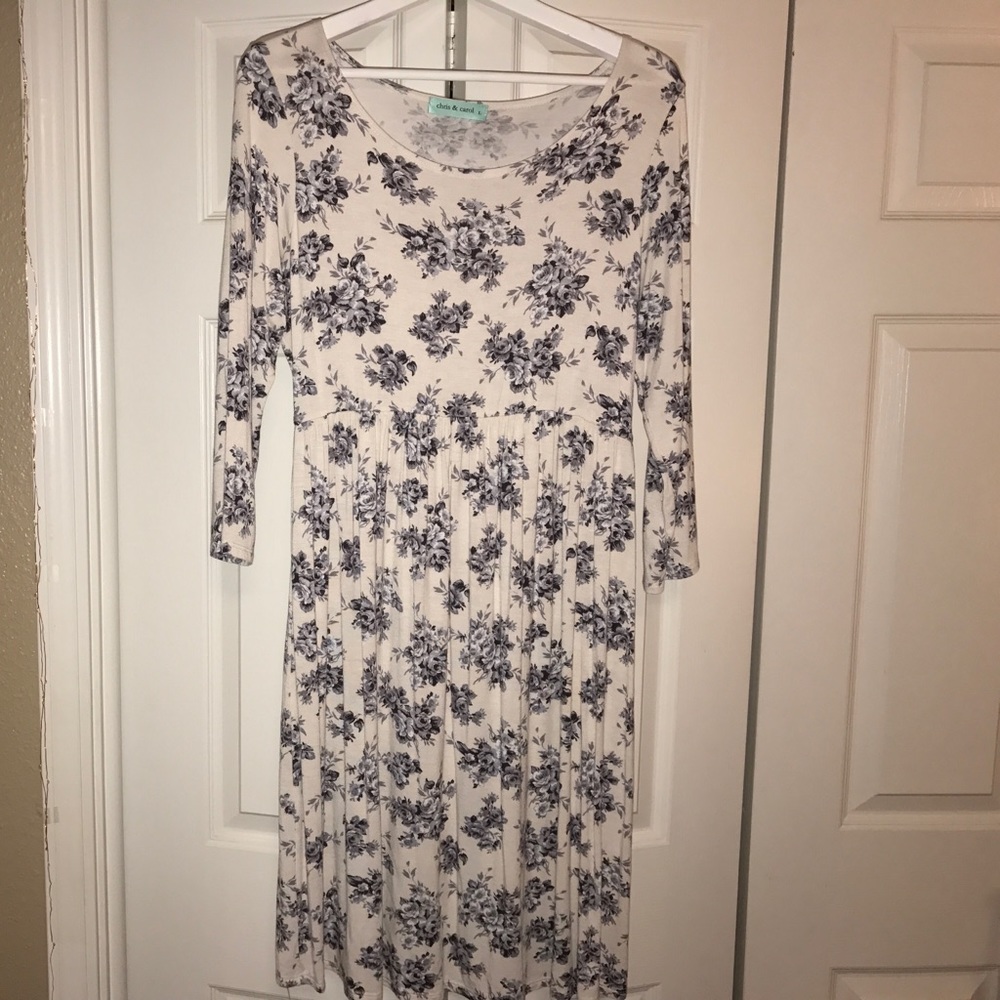 Boutique 3/4 Sleeve floral dress