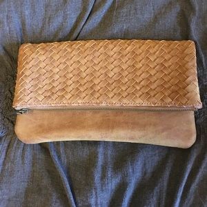 Suede clutch