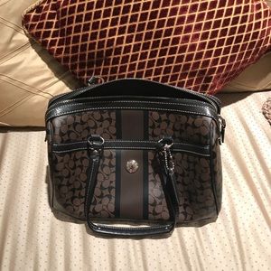 Coach Bag Leather Signature - Authentic