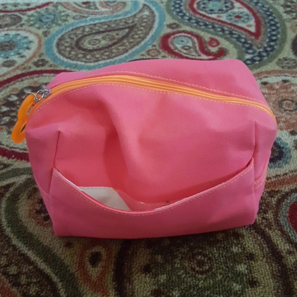 pink makeup bag