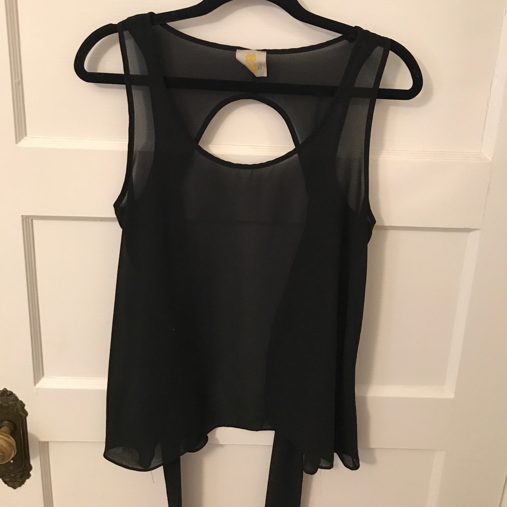 Black sheer top