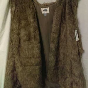 A faux fur vest