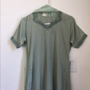 Forest green Indian kurta pajama